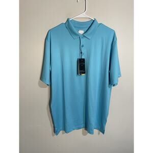 Callaway Polo Shirt Men’s Blue Atoll Opti Dri Golf Medium NWT